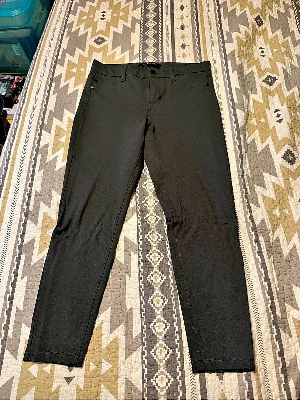 Liverpool Los Angeles Dark Green Slim Ankle Pants Petite 8/29 Stretch